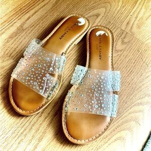 Steve Madden Clear and Tan Women's Sandals